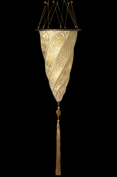 Cesendello Chandelier glass ceiling lamp single gold