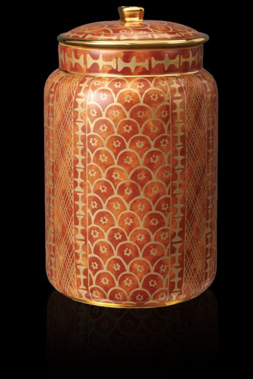Fortuny tableware Ashanti orange large canister
