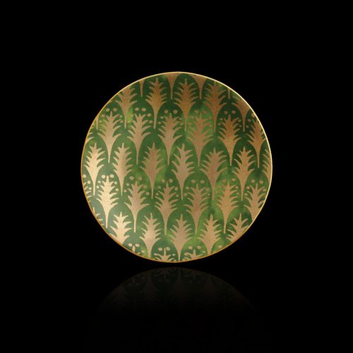 Fortuny Piumette green tableware canape plates set of 4