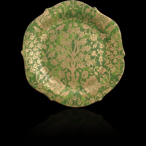 Fortuny Alberelli round green large platter