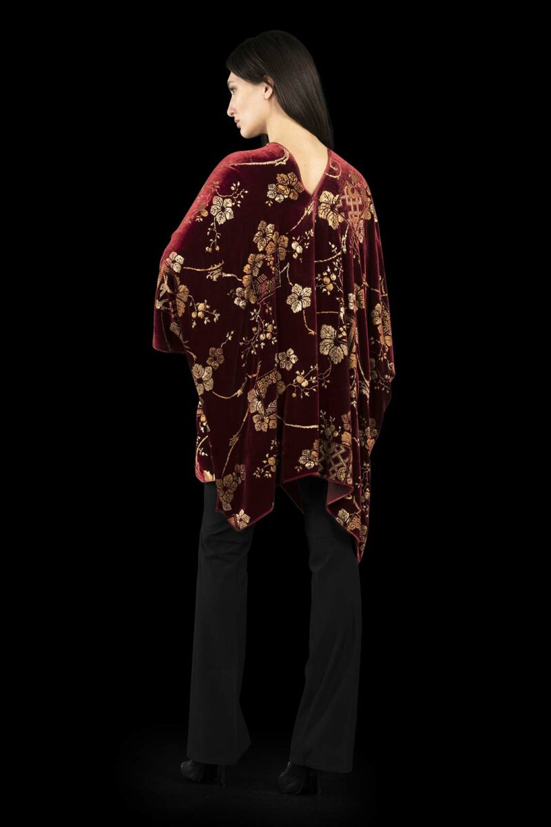 Fortuny printed velvet short evening coat