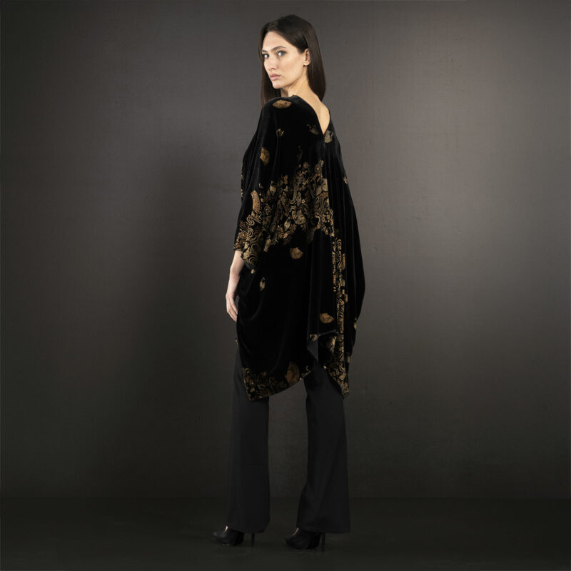 Fortuny printed velvet short evening coat