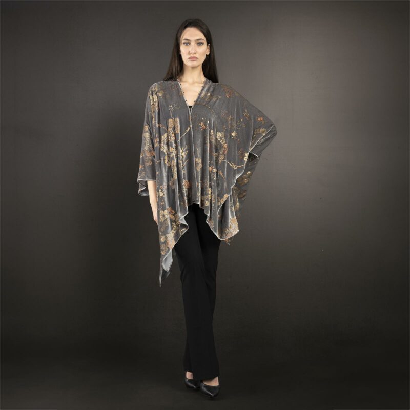 Fortuny printed velvet short evening coat