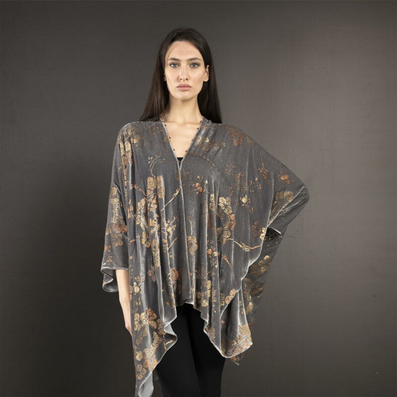 Fortuny printed velvet short evening coat