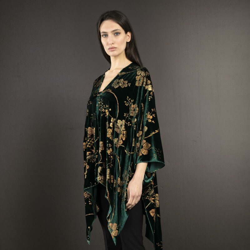 Fortuny printed velvet short evening coat