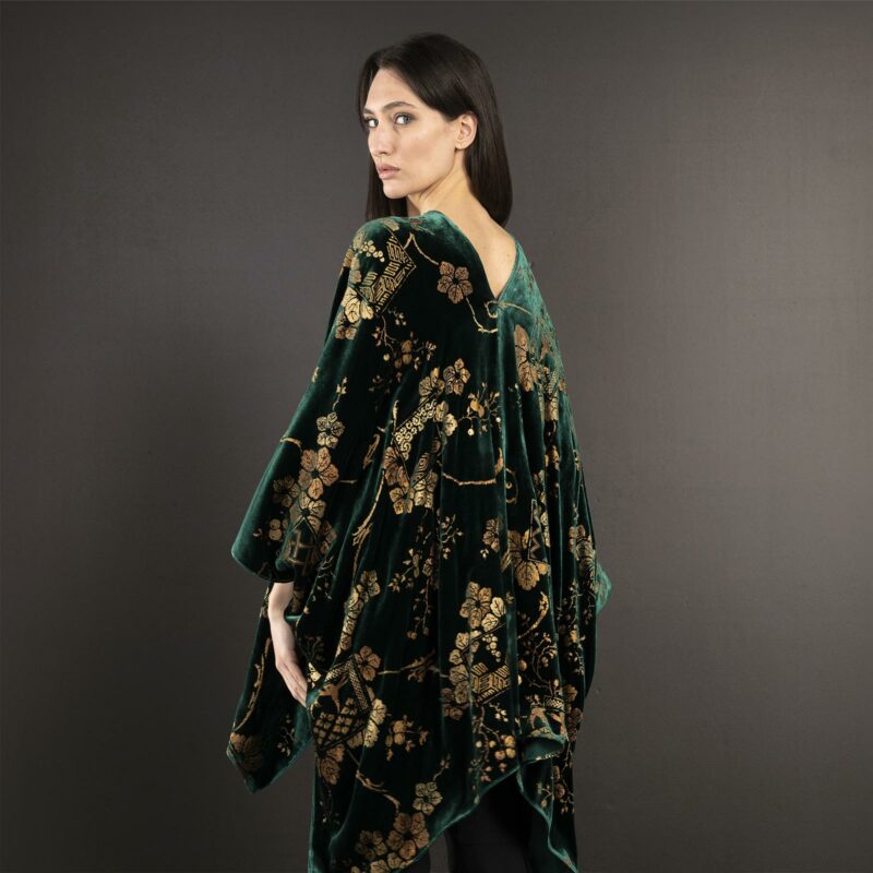 Fortuny printed velvet short evening coat