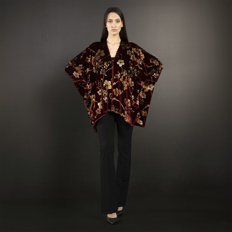 Fortuny printed velvet short evening coat