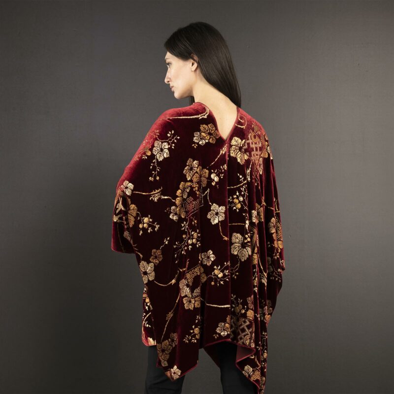 Fortuny printed velvet short evening coat