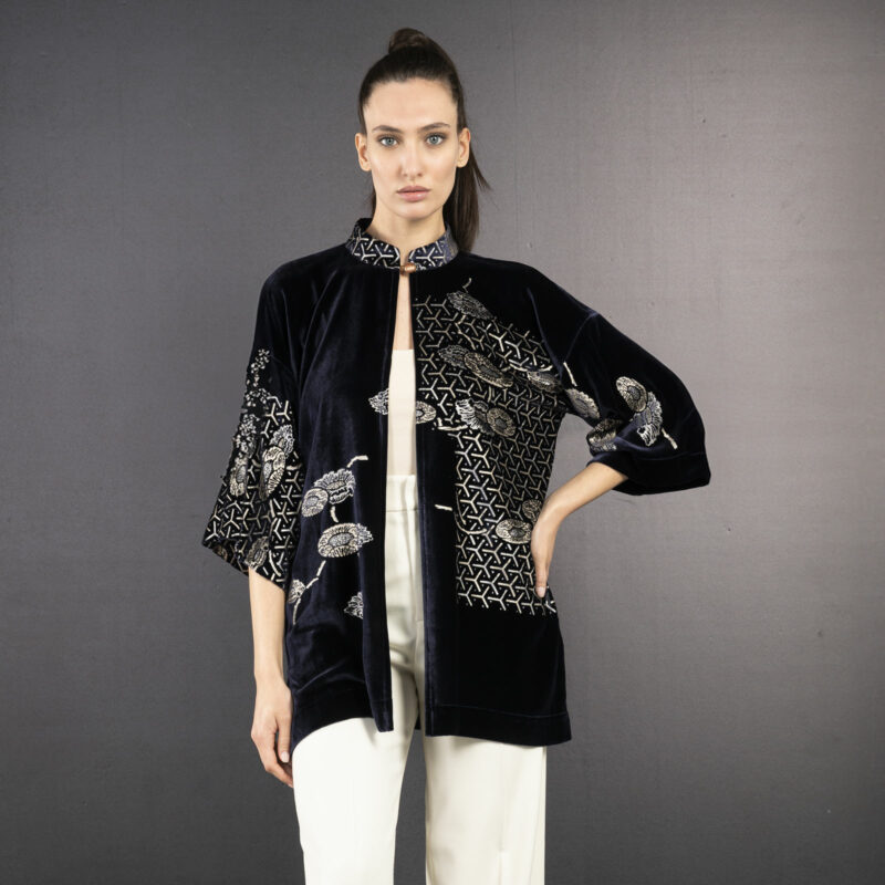 Fortuny Isabel | Printed velvet Kimono Coat