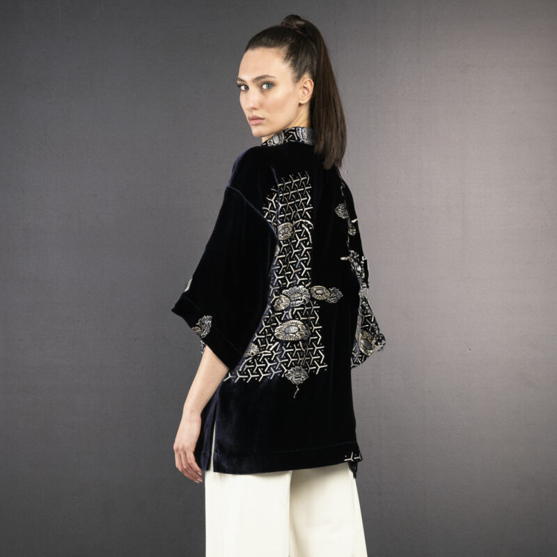 Fortuny Isabel | Printed velvet Kimono Coat