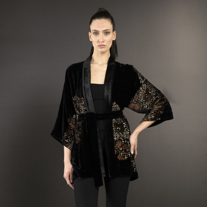 Fortuny Isabel | Printed velvet Kimono Coat