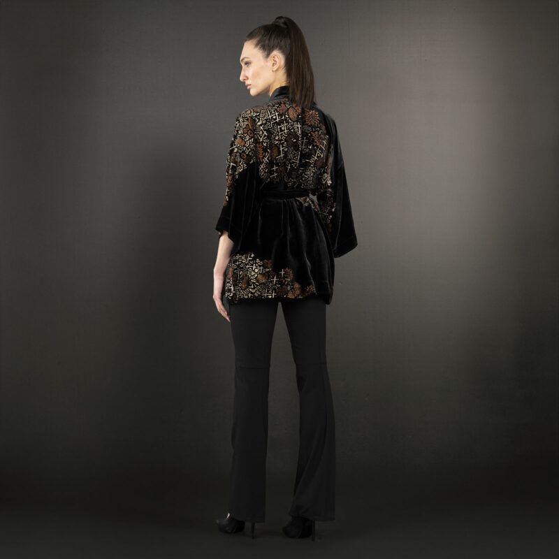 Fortuny Isabel | Printed velvet Kimono Coat