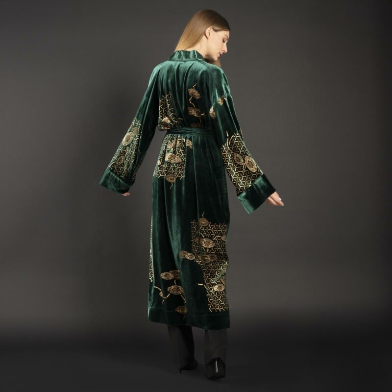 Fortuny printed velvet evening coat