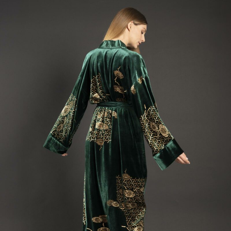 Fortuny printed velvet evening coat