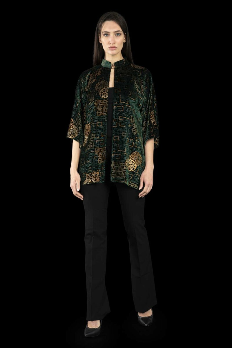 Fortuny printed velvet kimono