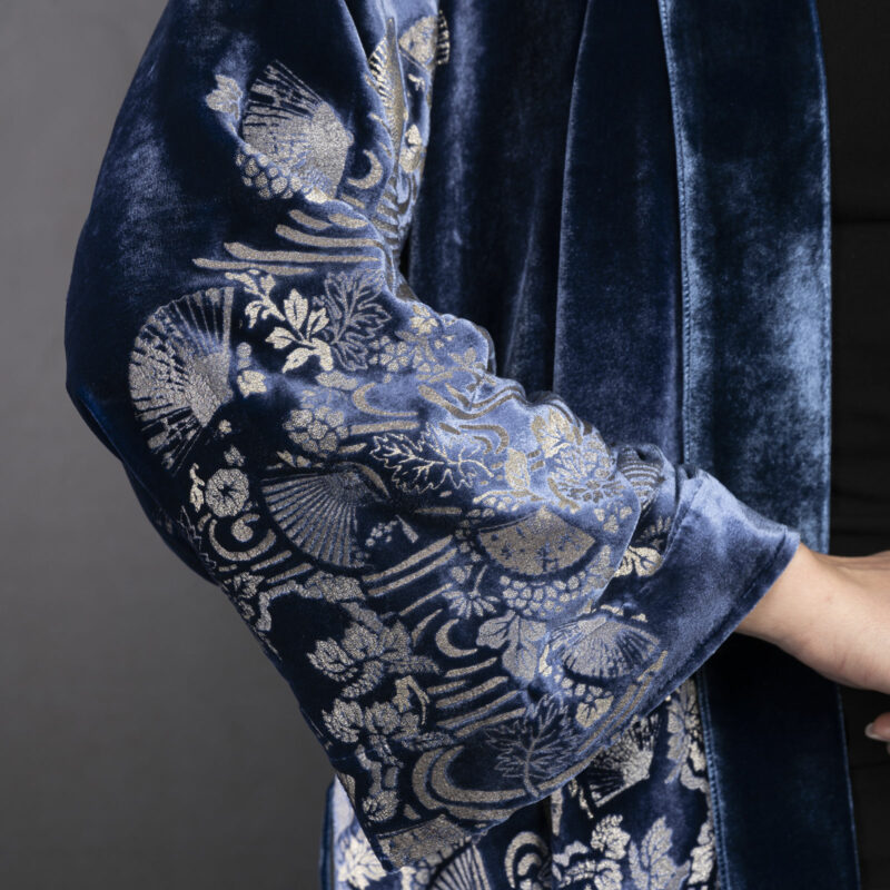 Isabel | Printed velvet Kimono Coat