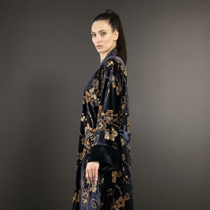 Fortuny printed velvet evening coat