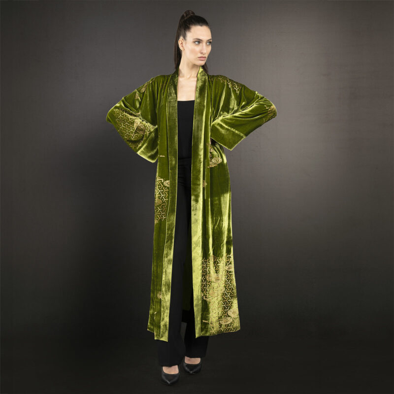 Fortuny printed velvet evening coat