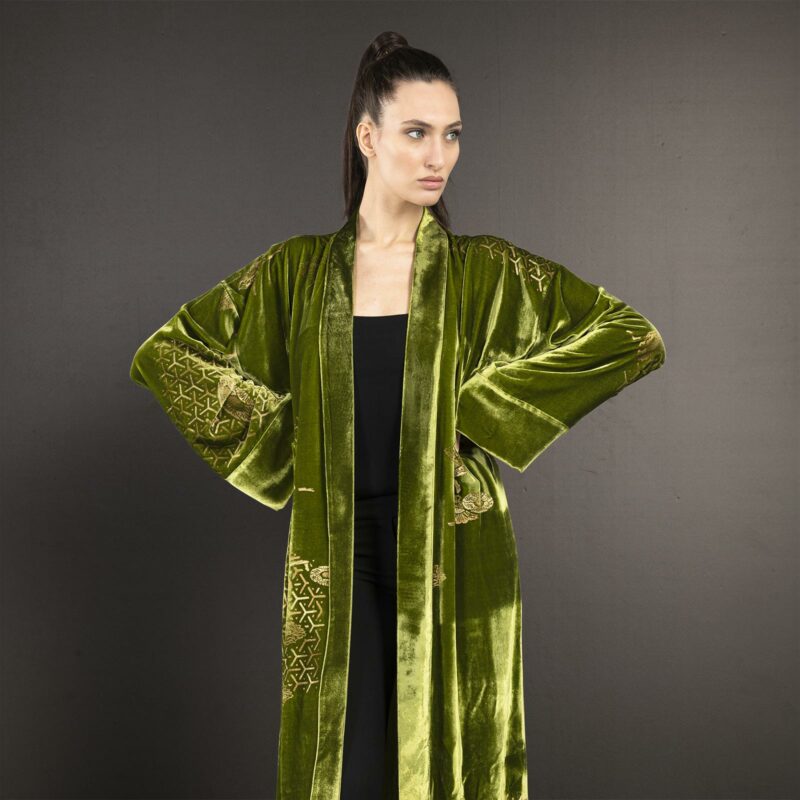 Fortuny printed velvet evening coat