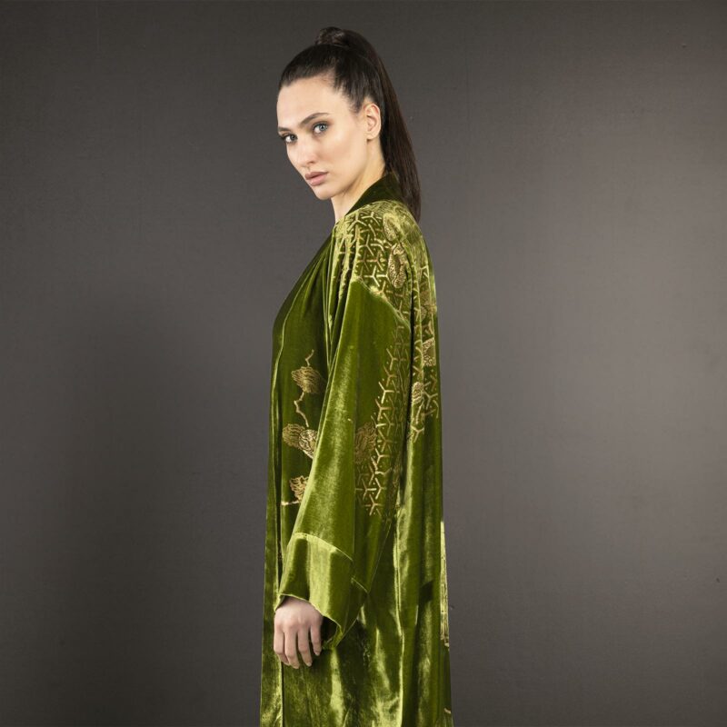 Fortuny printed velvet evening coat