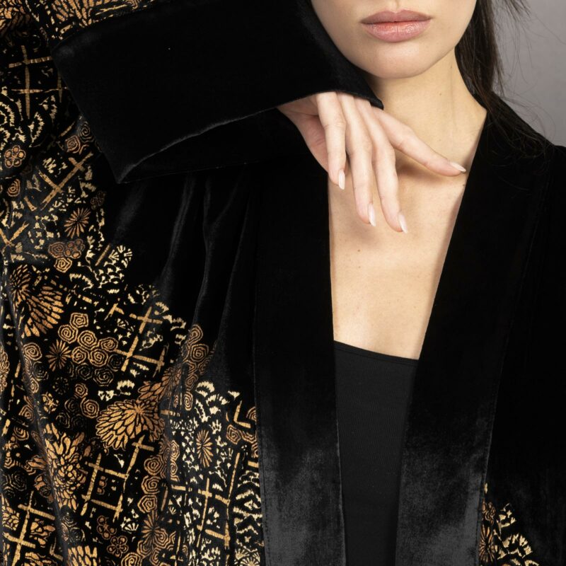 Fortuny printed velvet evening coat