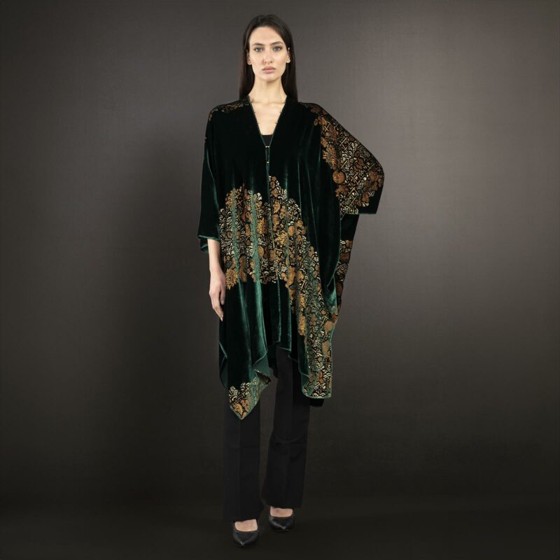 Fortuny printed velvet evening coat