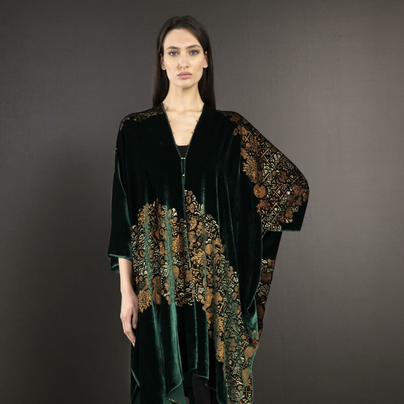 Fortuny printed velvet evening coat