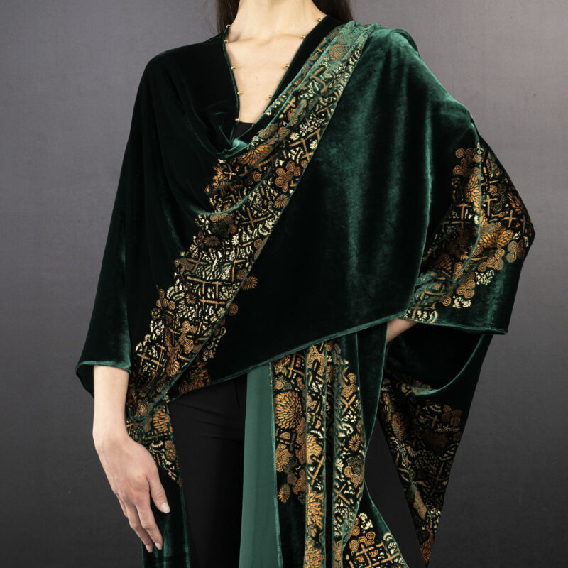 Fortuny printed velvet evening coat