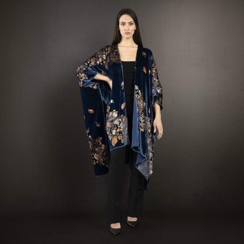 Fortuny printed velvet evening coat