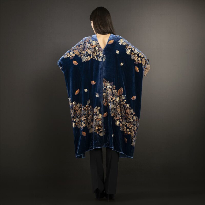 Fortuny printed velvet evening coat