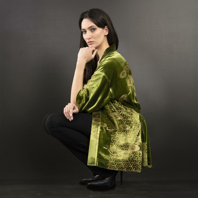 Fortuny Isabel | Printed velvet Kimono Coat