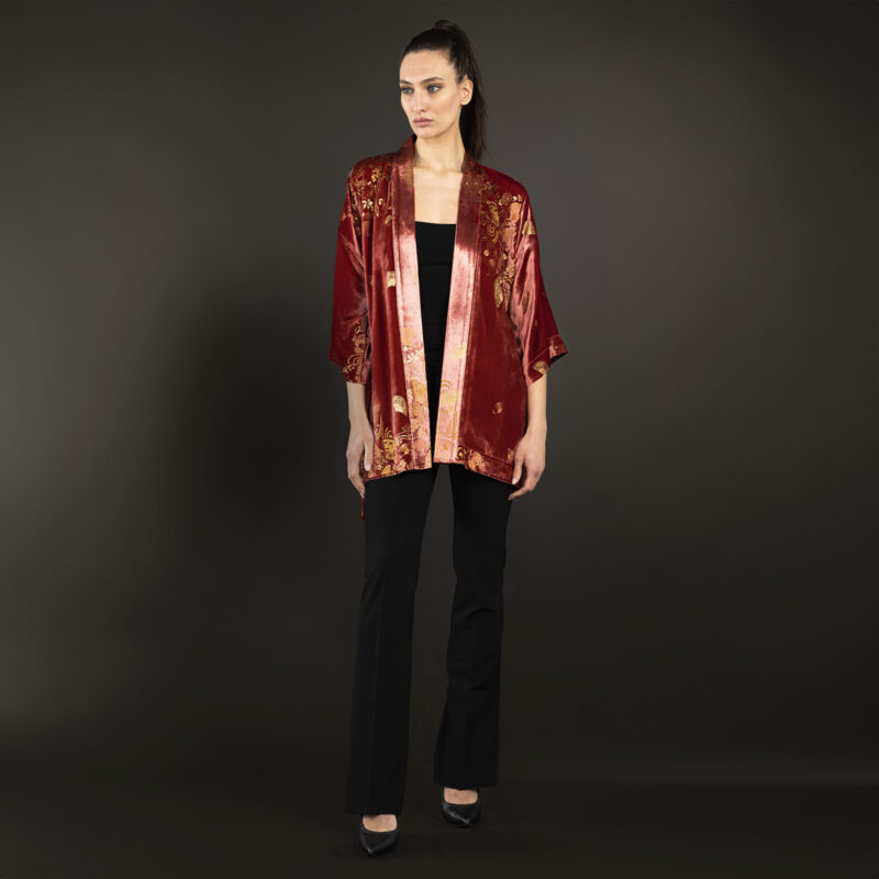 Fortuny Isabel | Printed velvet Kimono Coat