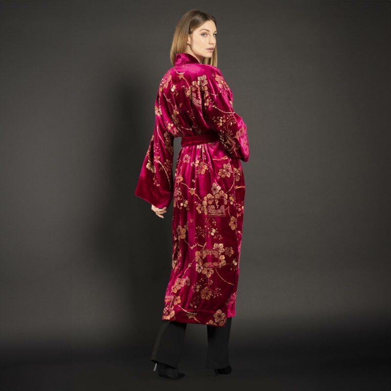 Fortuny printed velvet evening coat