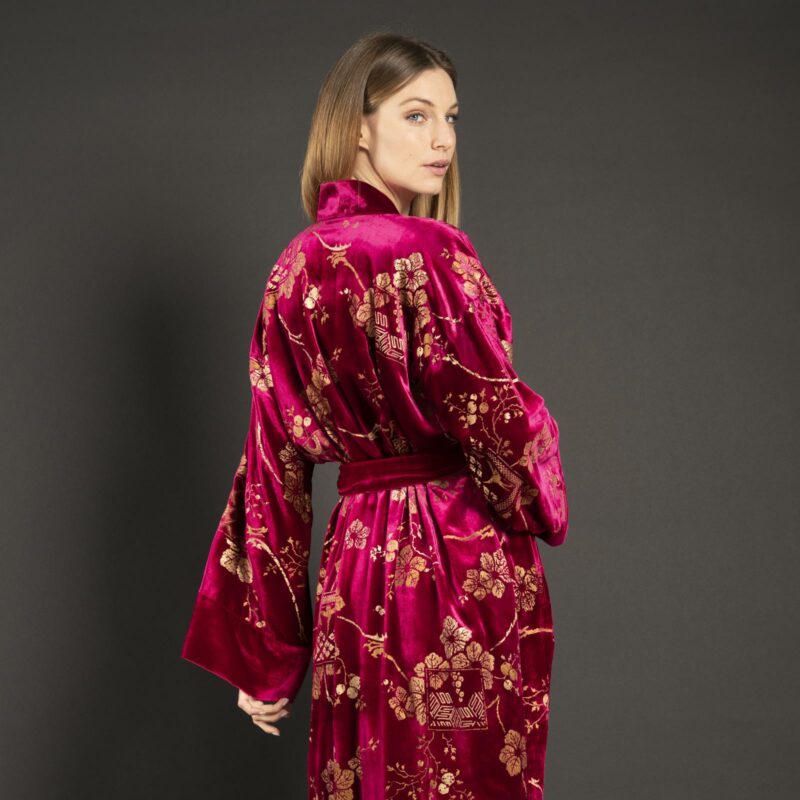 Fortuny printed velvet evening coat