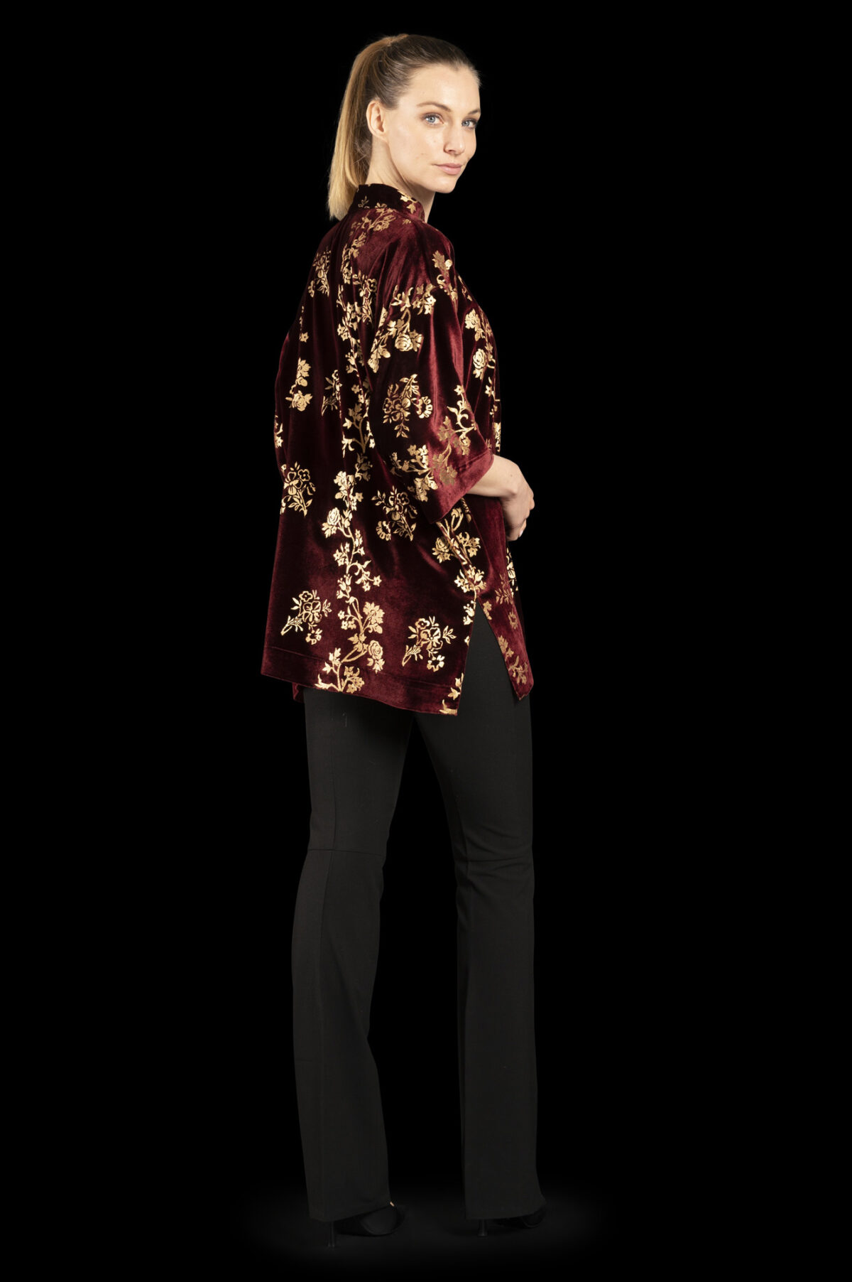 Fortuny Isabel | Printed velvet Kimono Coat