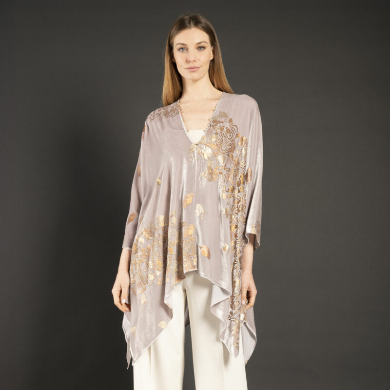 Fortuny printed velvet short evening coat