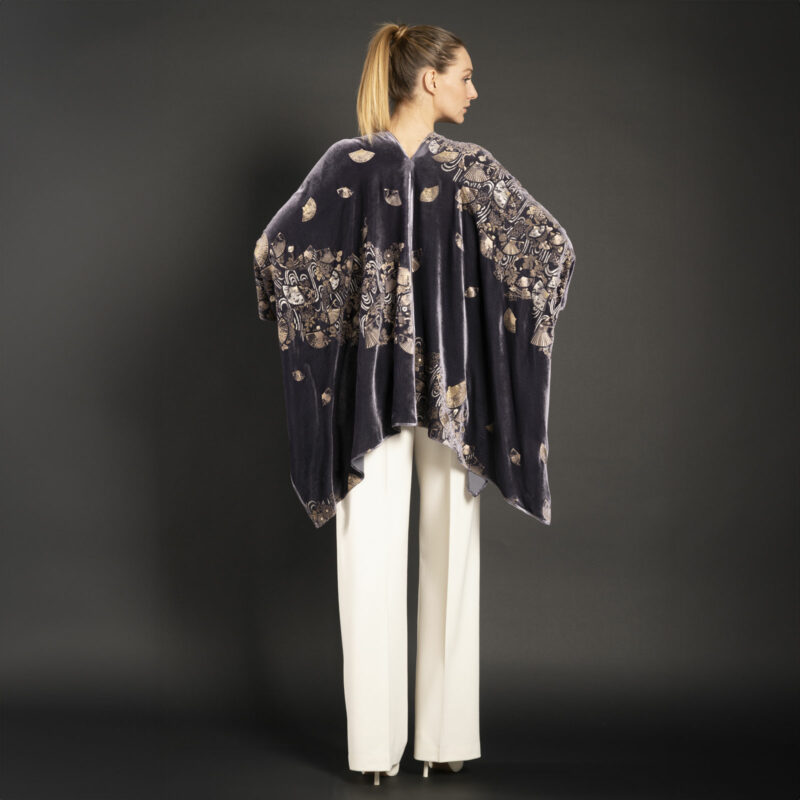 Fortuny printed velvet short evening coat