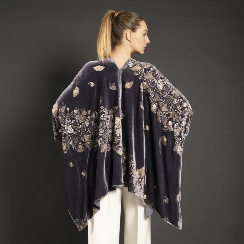 Fortuny printed velvet short evening coat