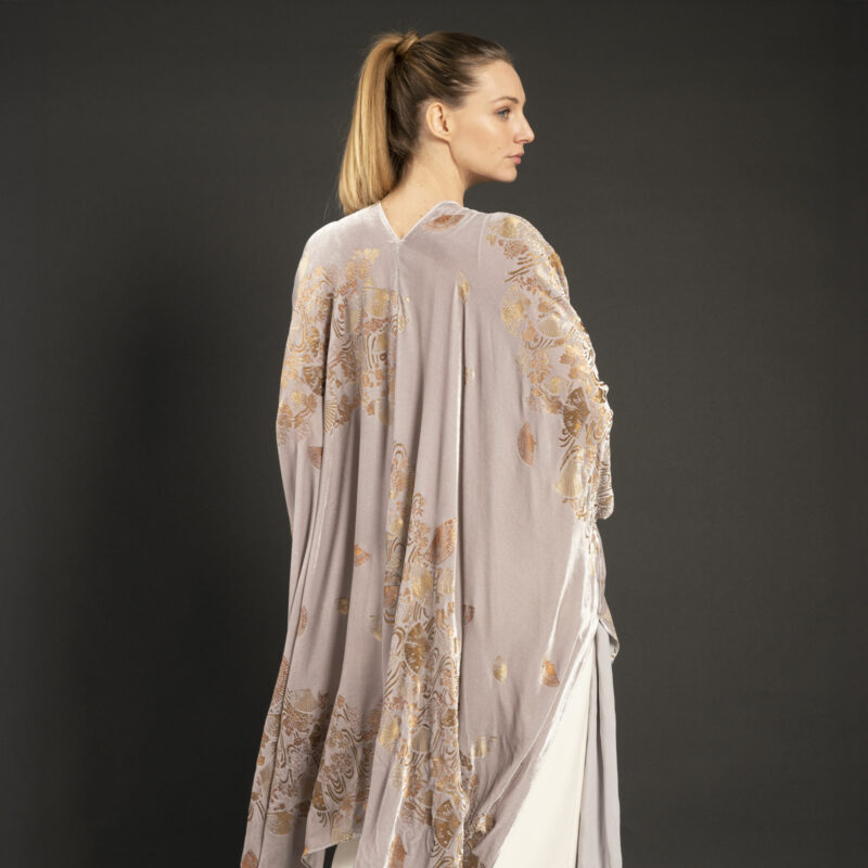 Fortuny printed velvet evening coat