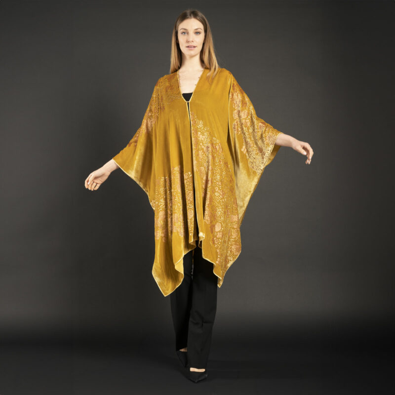 Fortuny printed velvet evening coat