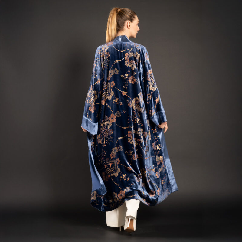 Fortuny printed velvet evening coat