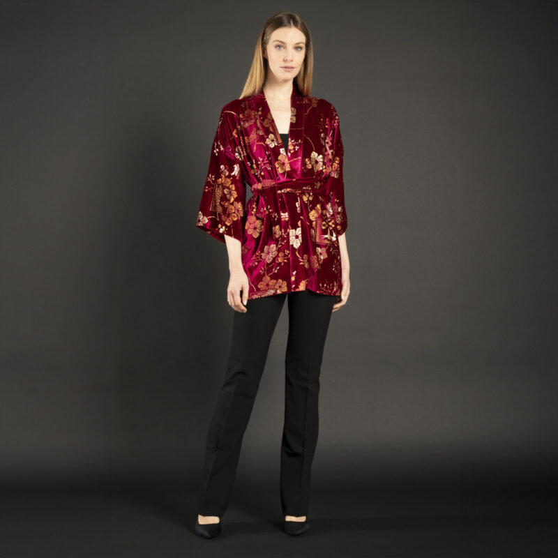 Fortuny Isabel | Printed velvet Kimono Coat