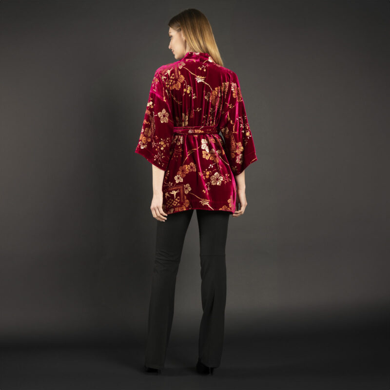 Fortuny Isabel | Printed velvet Kimono Coat