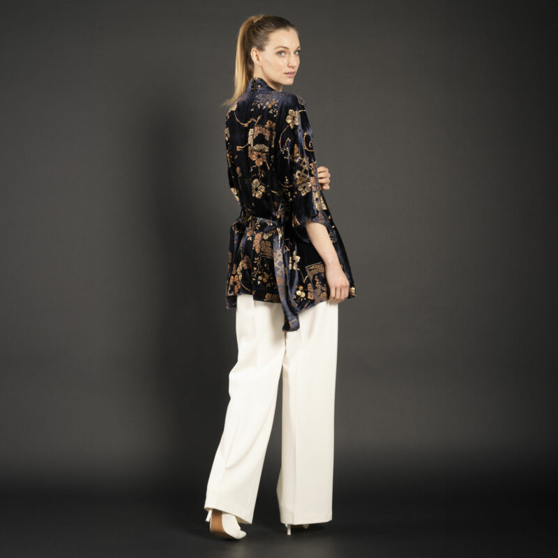 Fortuny Isabel | Printed velvet Kimono Coat