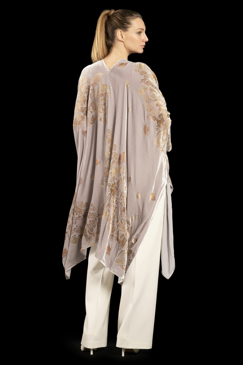 Fortuny printed velvet evening coat