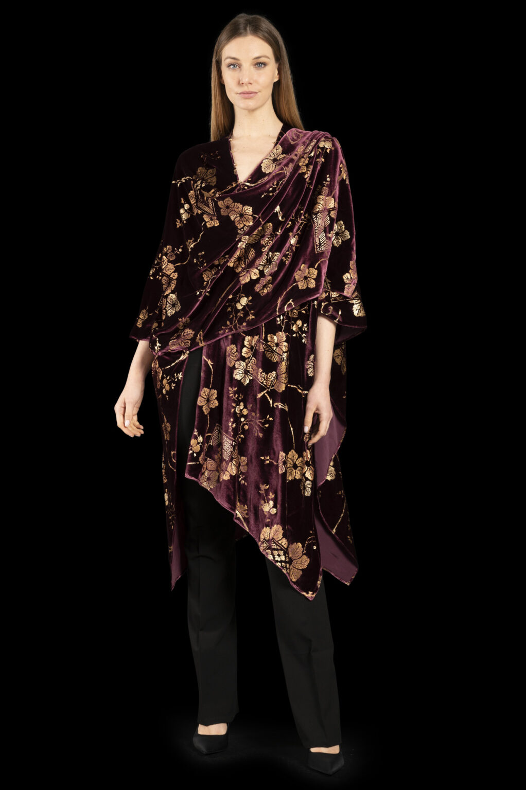 Fortuny printed velvet evening coat