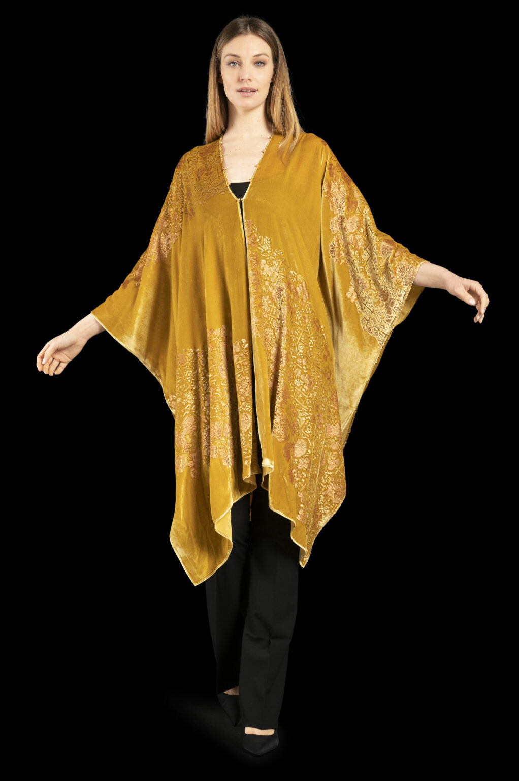 Fortuny printed velvet evening coat