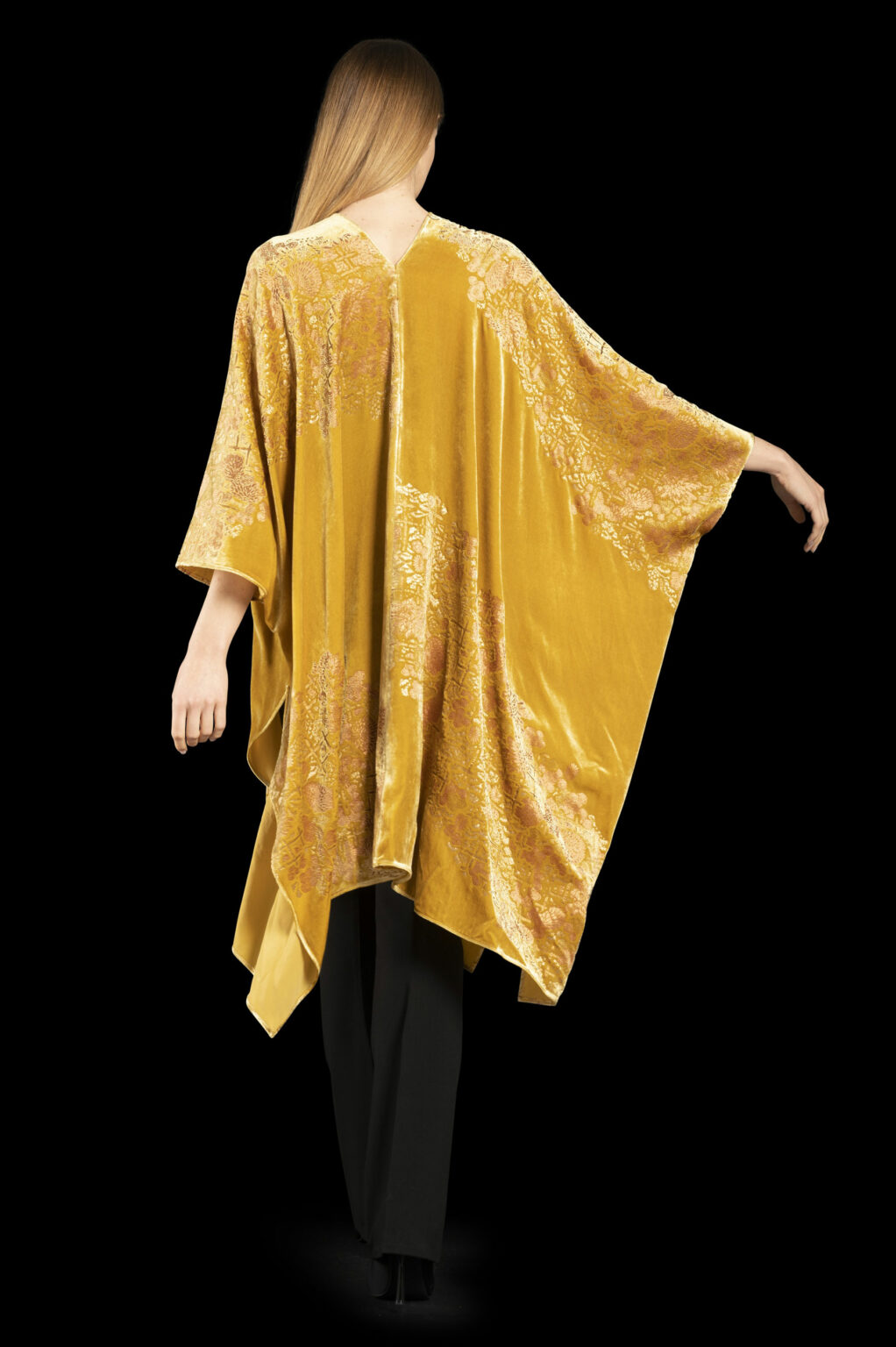 Fortuny printed velvet evening coat