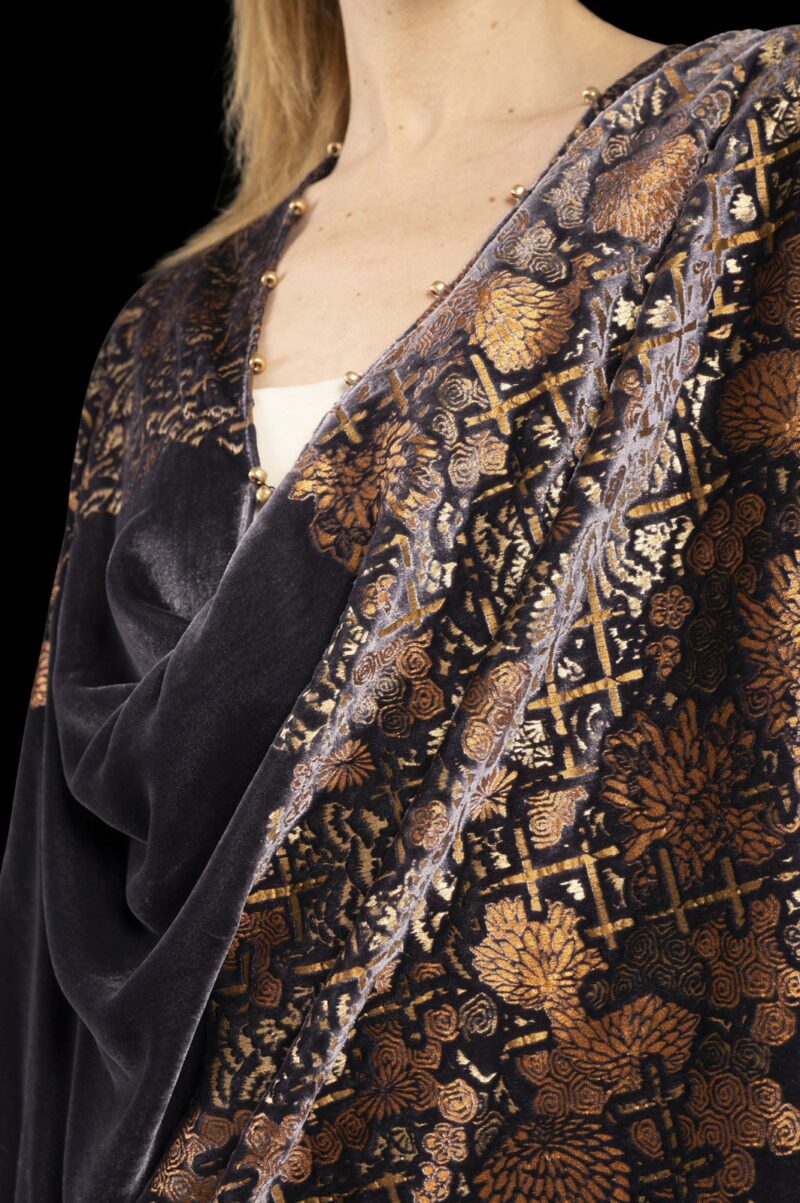 Fortuny printed velvet evening coat