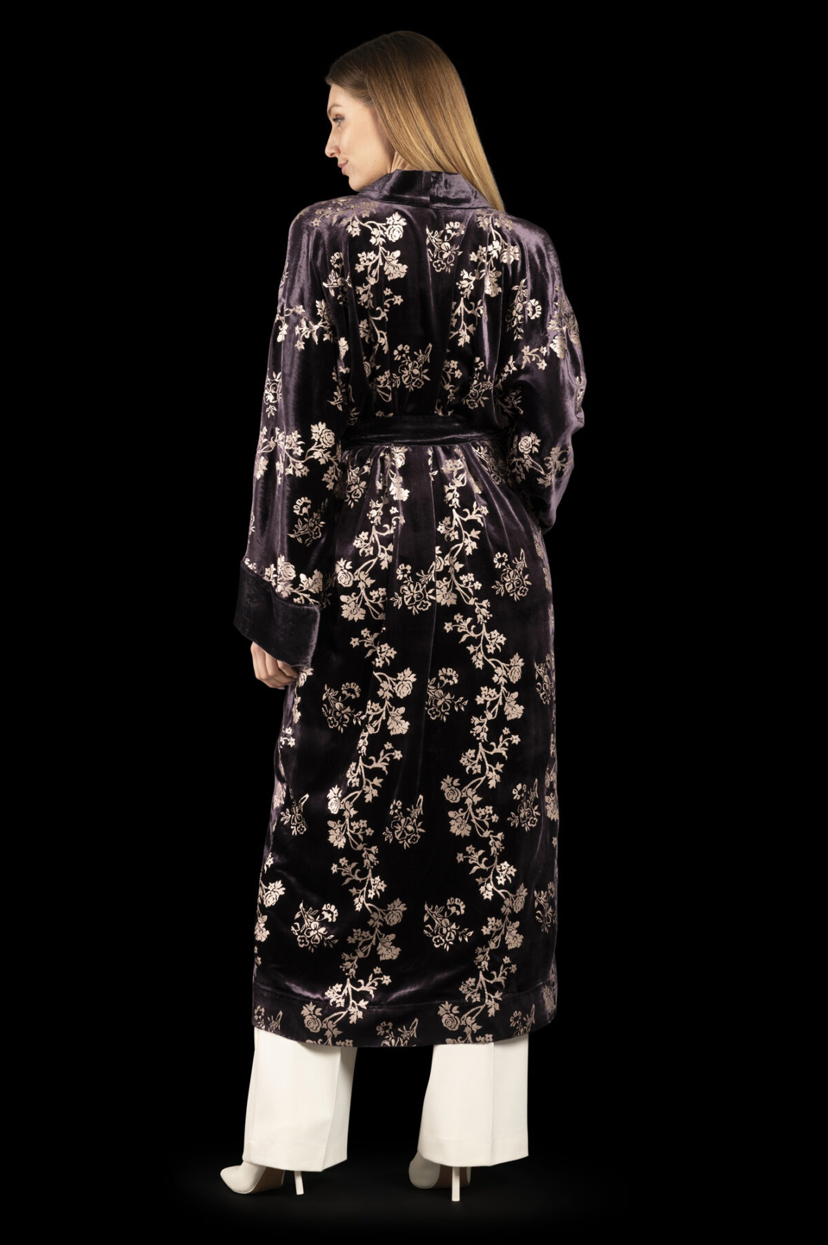 Fortuny printed velvet evening coat